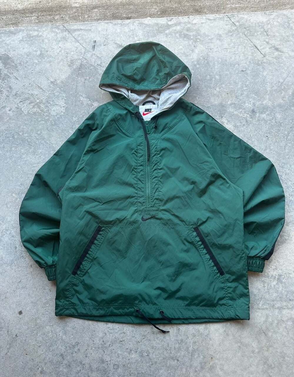 Vintage Nike Green Anorak Windbreaker Jacket